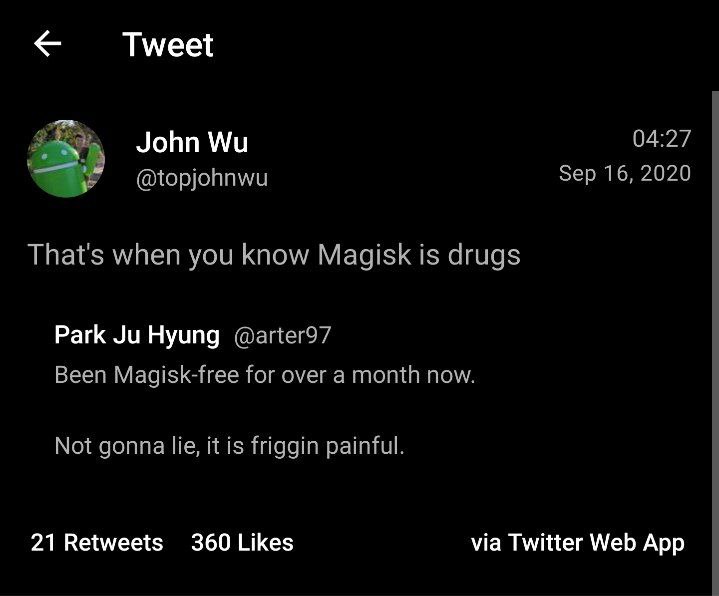 Magisk is drugs